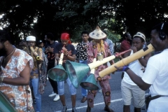 A Rara band plays in New York City